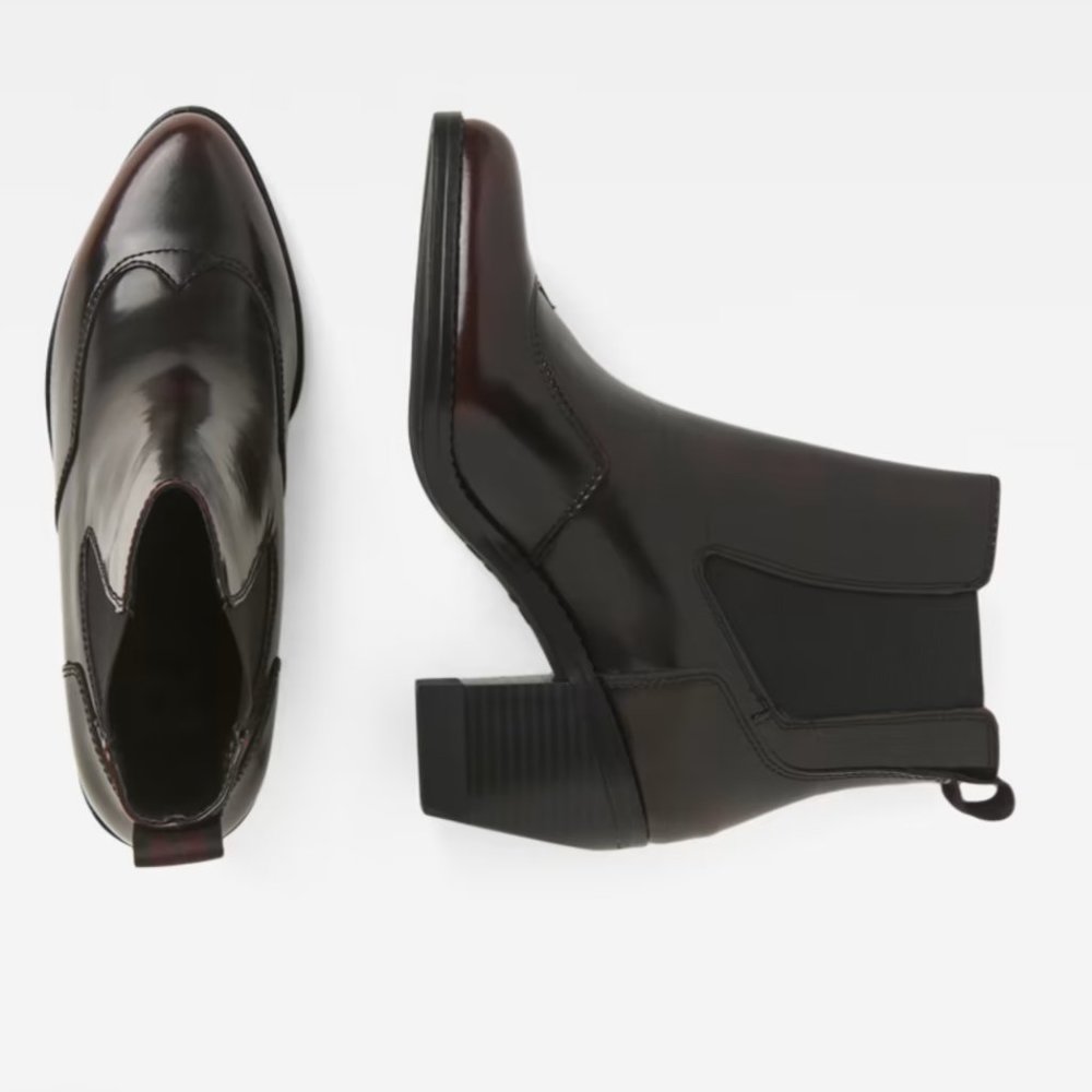 ❤️‍ BNWT ❤️‍🔥 Leather G-STAR "Tacoma" Boots (Bordeaux) - Size 35/Size 5 Women's